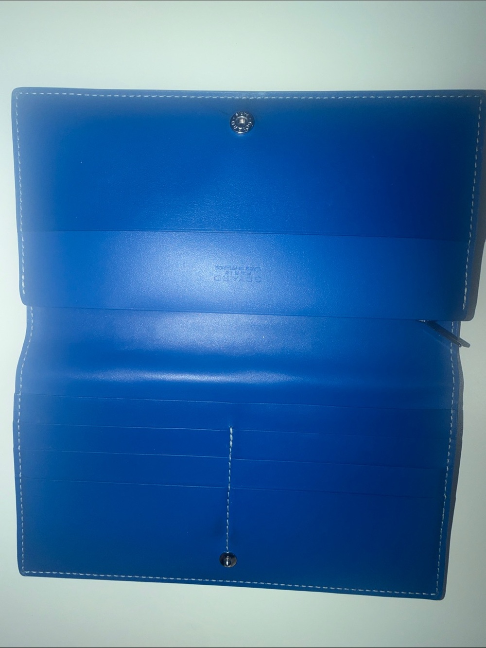 Goyard Blue Patterned Long Bifold Wallet - Picture 2 of 3